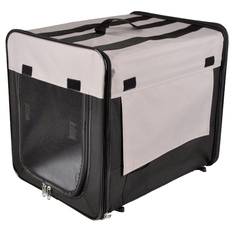 Reisbench Hond Smart Top Plus Zwart/Grijs - 46 x 36 x 41 cm