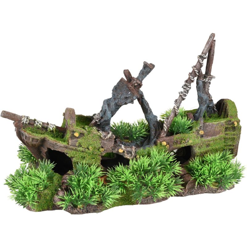 Aquarium decoratie Moza Scheepswrak - 32 x 14 x 21 cm