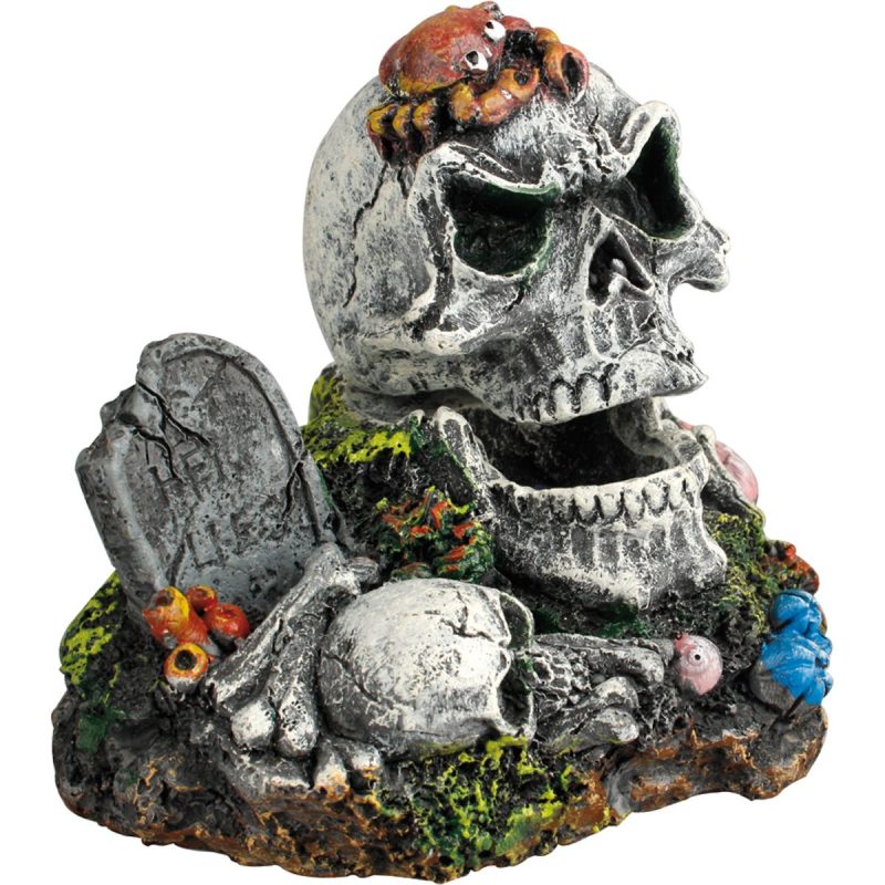 Aquarium decoratie Skull Action - 11.5 x 10 x 10 cm