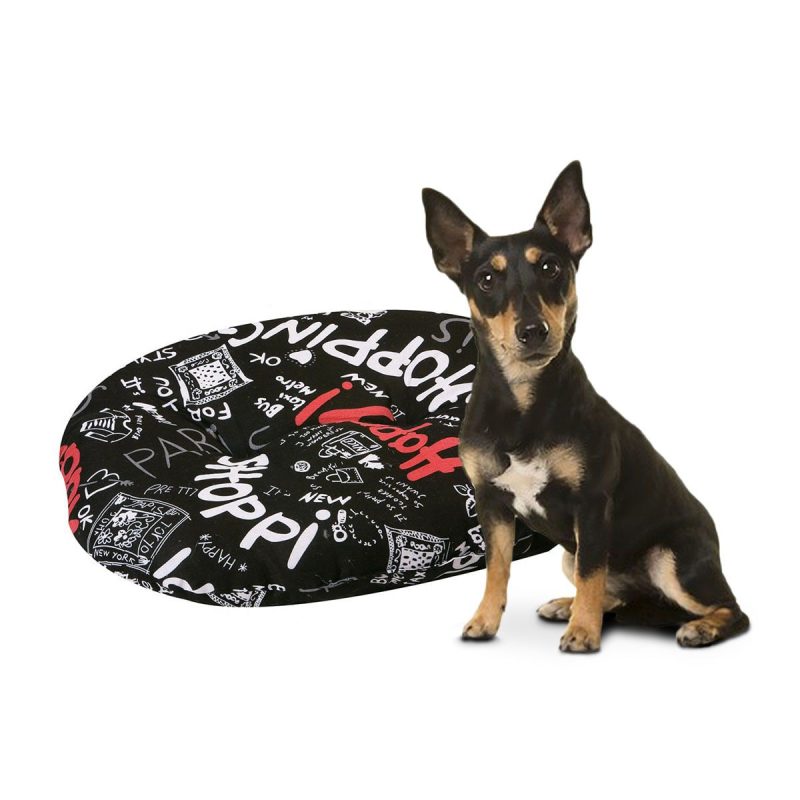 Hondenkussen Happy Shopping Zwart