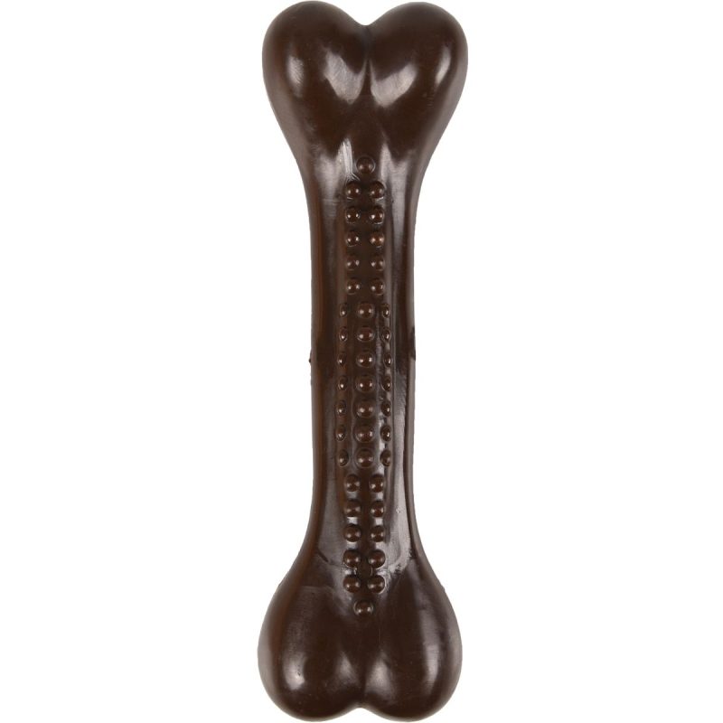 Hondenspeelgoed Nylon Boney Been Chocolade - 20 cm