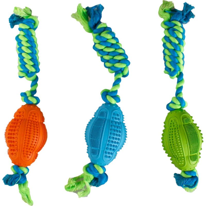 Hondenspeelgoed Dental Bouncer Ruffus met Koord - 38 cm
