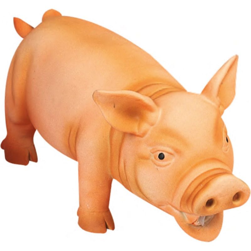 Hondenspeelgoed Latex Zwijn Oranje - 22 cm
