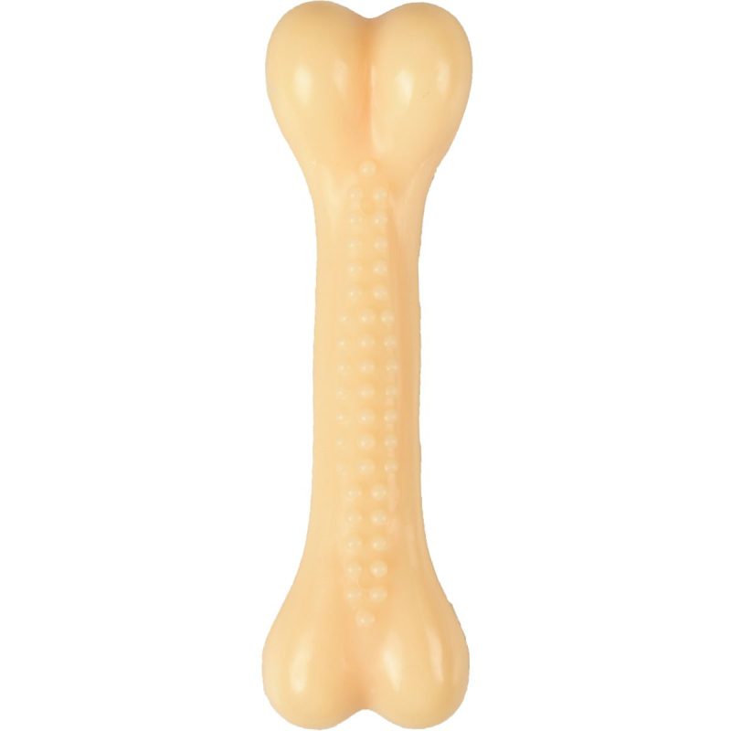 Hondenspeelgoed Nylon Boney Bot Vanille - 20 cm