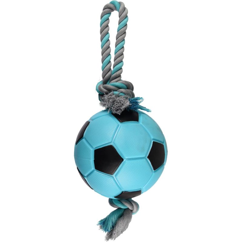 Hondenspeelgoed Sporty Voetbal Blauw - 17 cm