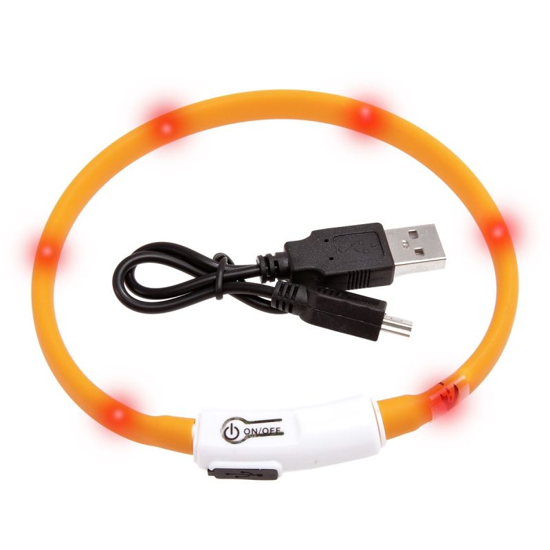 Kattenhalsband LED Visio Light Oranje